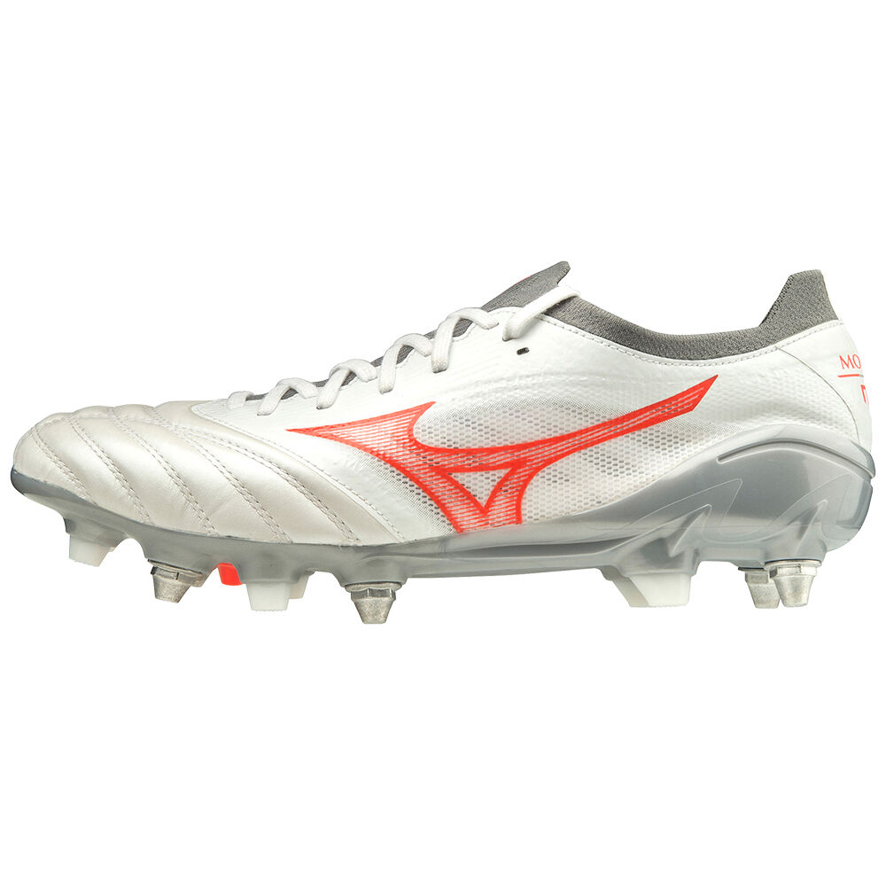 Chuteiras Mizuno Morelia Neo 3 beta Elite Mix - Homem - Branco/Coral - QTAWJ8452